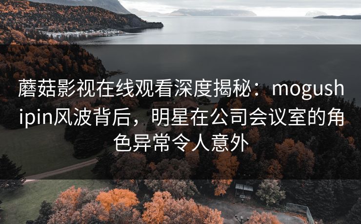 蘑菇影视在线观看深度揭秘：mogushipin风波背后，明星在公司会议室的角色异常令人意外